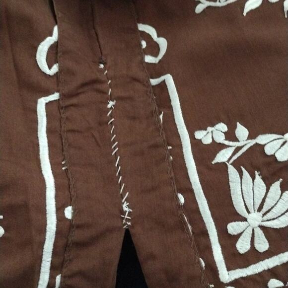 Vintage D'Palms Embroidered Ethnic Style Tunic Top Size 14 Small Flaw - Picture 9 of 11